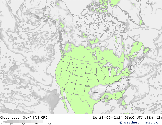 nízká oblaka GFS So 28.09.2024 06 UTC