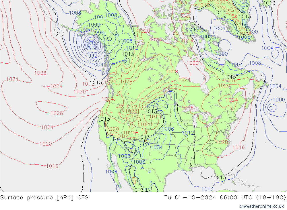 GFS: di 01.10.2024 06 UTC