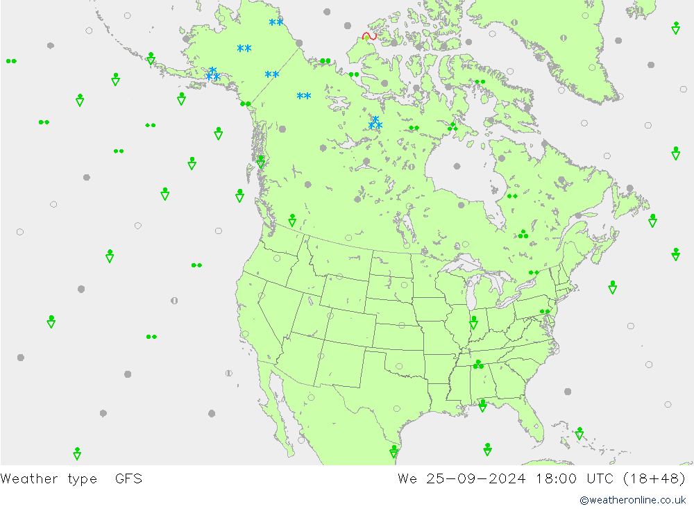 Weather type GFS We 25.09.2024 18 UTC