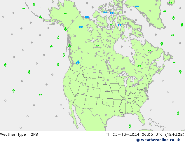 tipo de precipitação GFS Qui 03.10.2024 06 UTC