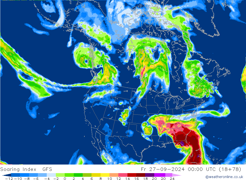 Soaring Index GFS Fr 27.09.2024 00 UTC