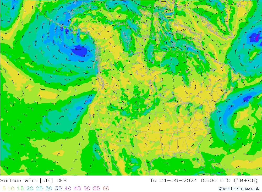 Prec 6h/Wind 10m/950 GFS Tu 24.09.2024 00 UTC