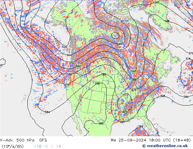 V-Adv. 500 hPa GFS Mi 25.09.2024 18 UTC