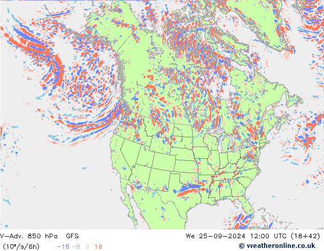 V-Adv. 850 hPa GFS We 25.09.2024 12 UTC