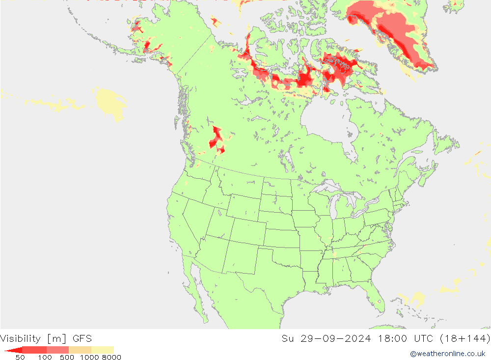 Visibilité GFS dim 29.09.2024 18 UTC