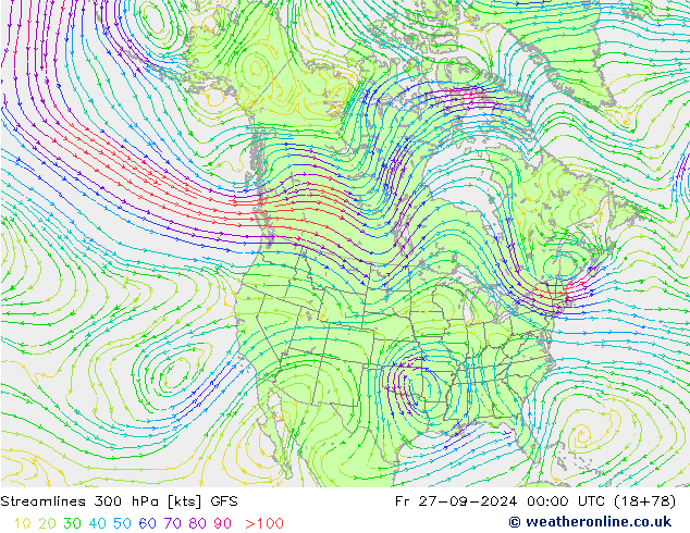  300 hPa GFS  27.09.2024 00 UTC