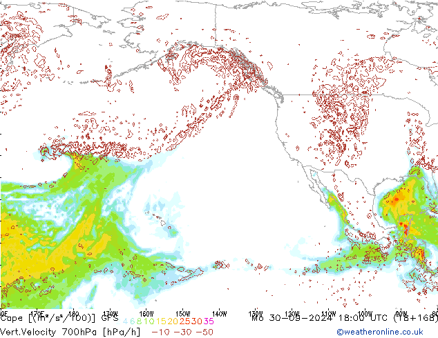 Cape GFS Mo 30.09.2024 18 UTC