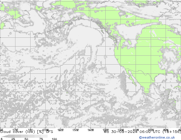 облака (низкий) GFS пн 30.09.2024 06 UTC