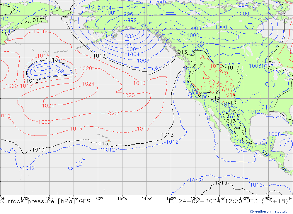 pression de l'air GFS mar 24.09.2024 12 UTC