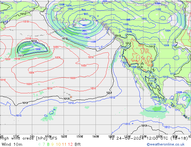 High wind areas GFS Tu 24.09.2024 12 UTC