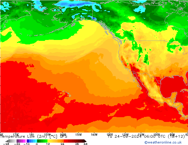 Min.  (2m) GFS  24.09.2024 06 UTC