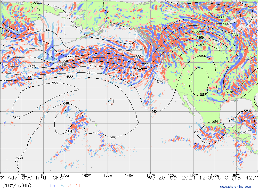 V-Adv. 500 hPa GFS St 25.09.2024 12 UTC