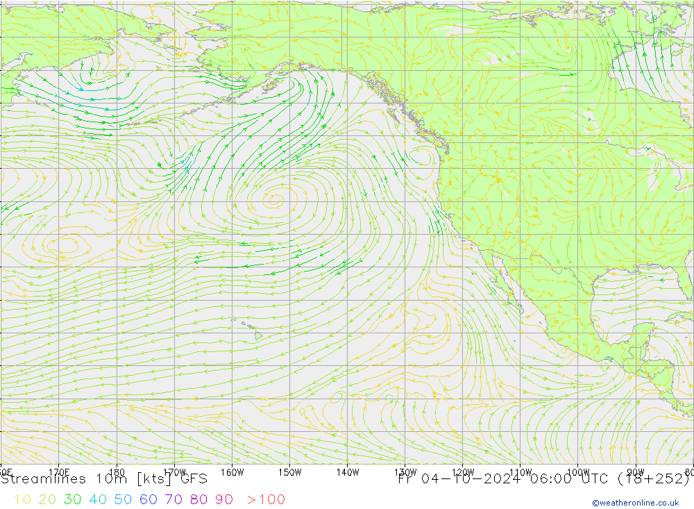 Streamlines 10m GFS Fr 04.10.2024 06 UTC