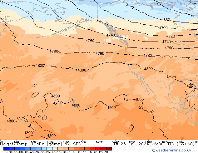 Height/Temp. 1 hPa GFS Čt 26.09.2024 06 UTC