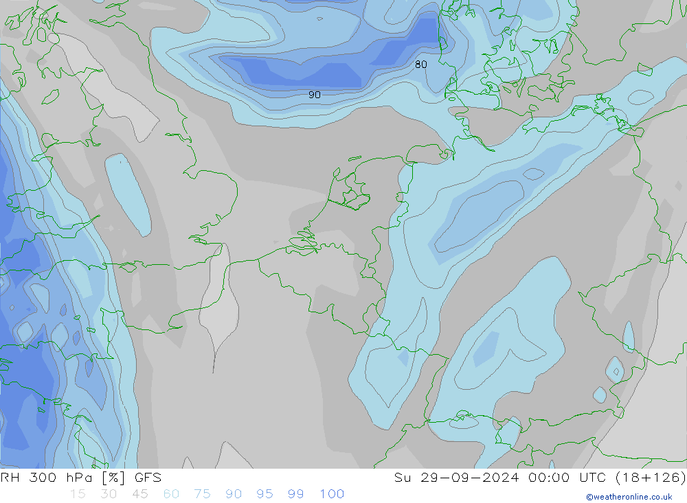 RH 300 hPa GFS dom 29.09.2024 00 UTC