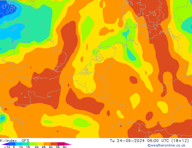 K-Index GFS mar 24.09.2024 06 UTC