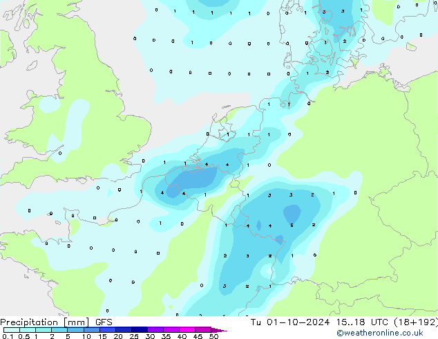 Precipitación GFS mar 01.10.2024 18 UTC