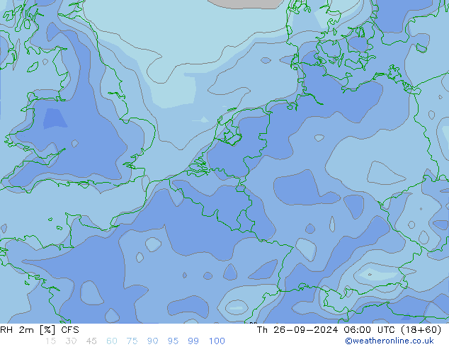 RH 2m GFS Th 26.09.2024 06 UTC