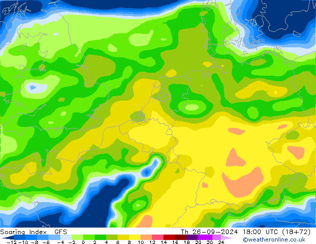 Soaring Index GFS  26.09.2024 18 UTC