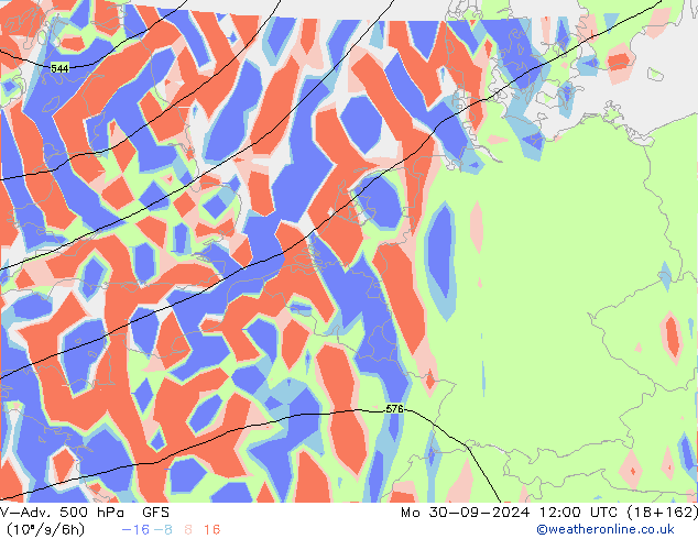 V-Adv. 500 hPa GFS Pzt 30.09.2024 12 UTC