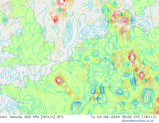 Vert. Velocity 500 hPa GFS  24.09.2024 06 UTC