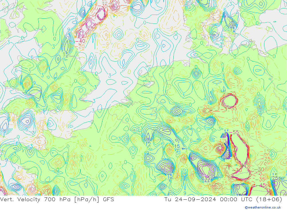 Vert. Velocity 700 hPa GFS septembre 2024