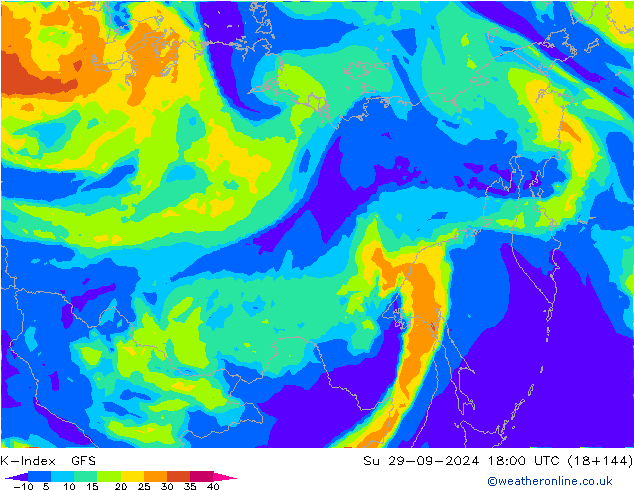 K-Index GFS Su 29.09.2024 18 UTC