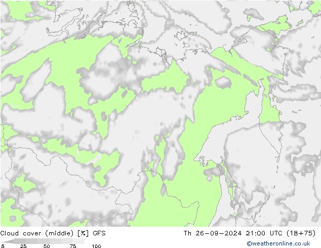 Nuages (moyen) GFS jeu 26.09.2024 21 UTC