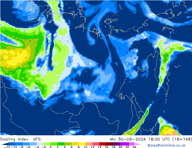 Soaring Index GFS Mo 30.09.2024 18 UTC