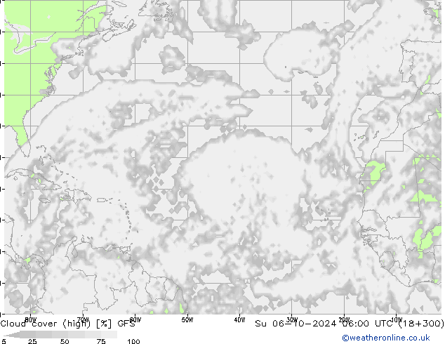 nuvens (high) GFS Dom 06.10.2024 06 UTC