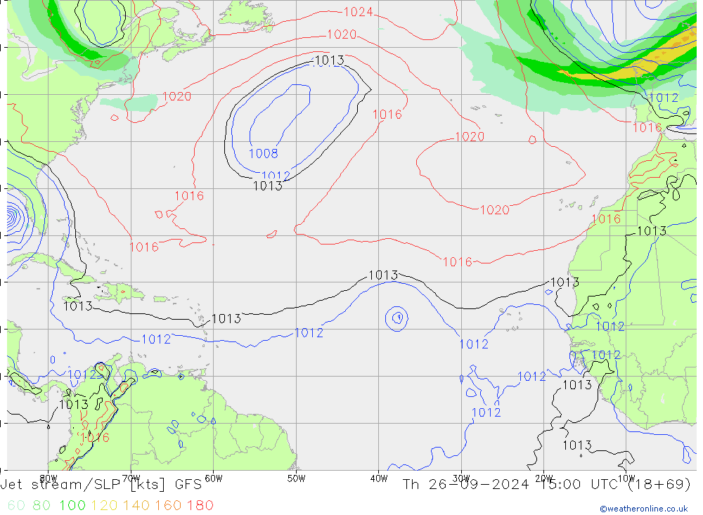 Courant-jet GFS jeu 26.09.2024 15 UTC