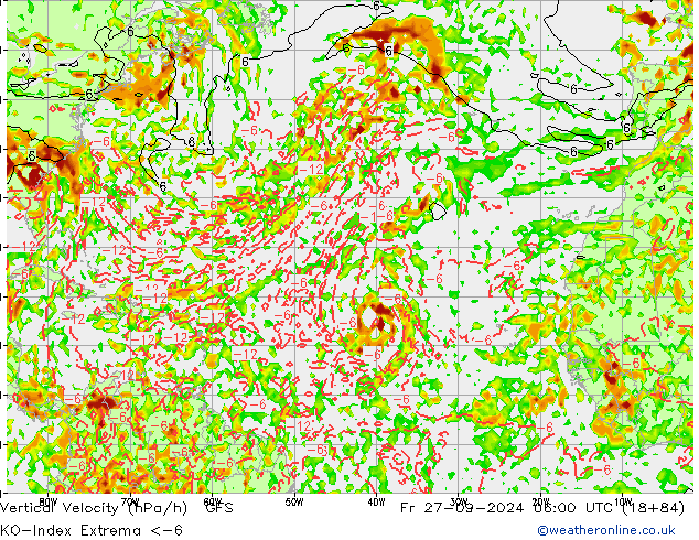 Convectie-Index GFS vr 27.09.2024 06 UTC