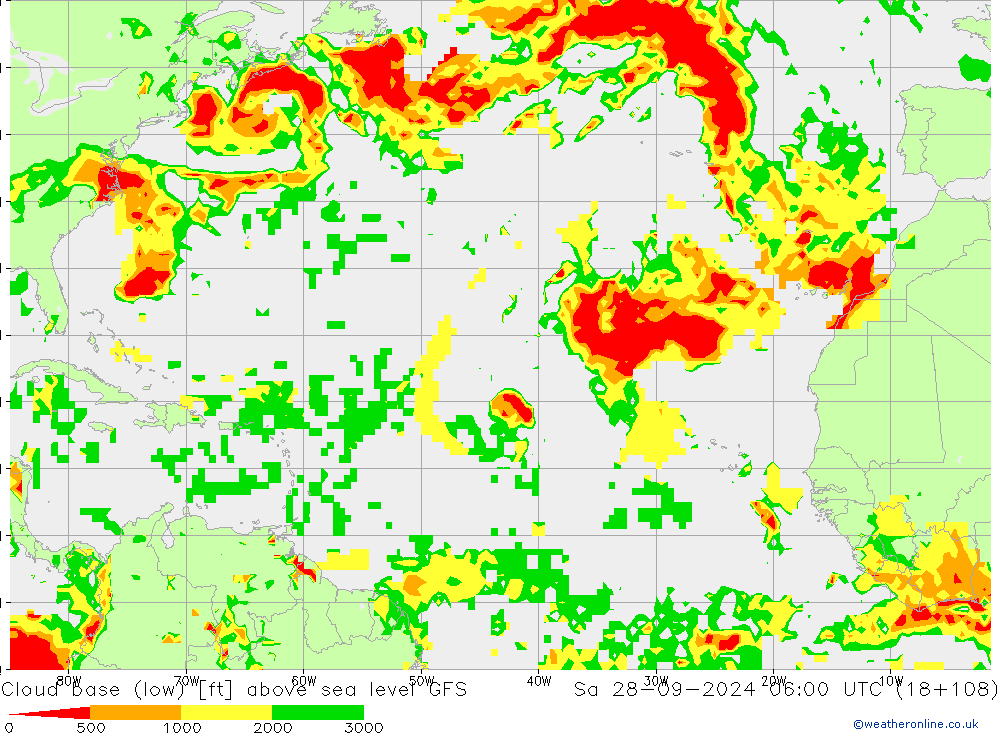 Cloud base (low) GFS сб 28.09.2024 06 UTC