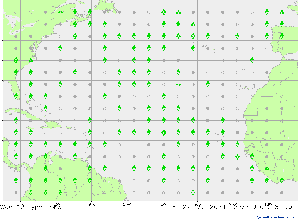 Weather type GFS Fr 27.09.2024 12 UTC