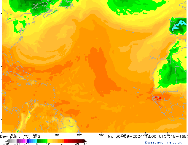 Dew point GFS September 2024