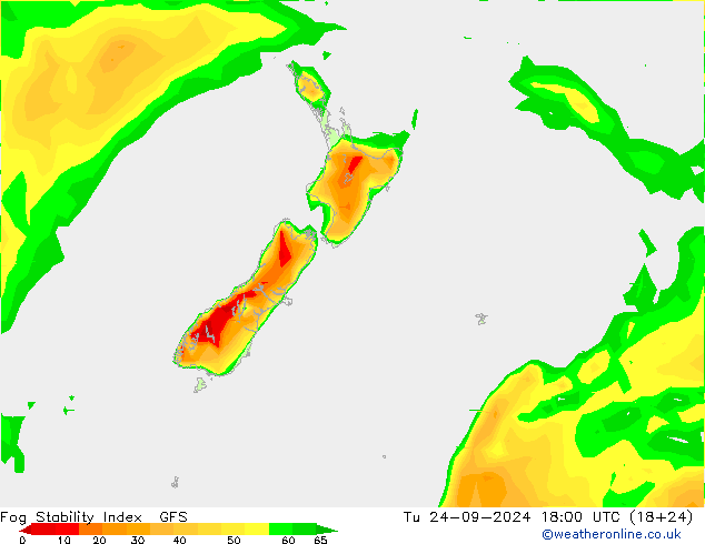 Fog Stability Index GFS mar 24.09.2024 18 UTC