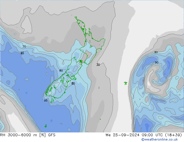 RV 3000-6000 m GFS wo 25.09.2024 09 UTC