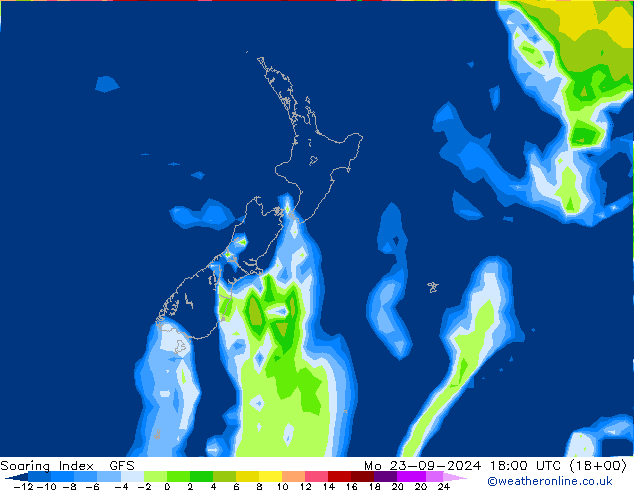 Soaring Index GFS Mo 23.09.2024 18 UTC