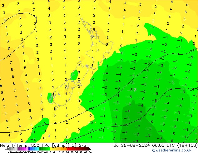 Z500/Regen(+SLP)/Z850 GFS za 28.09.2024 06 UTC