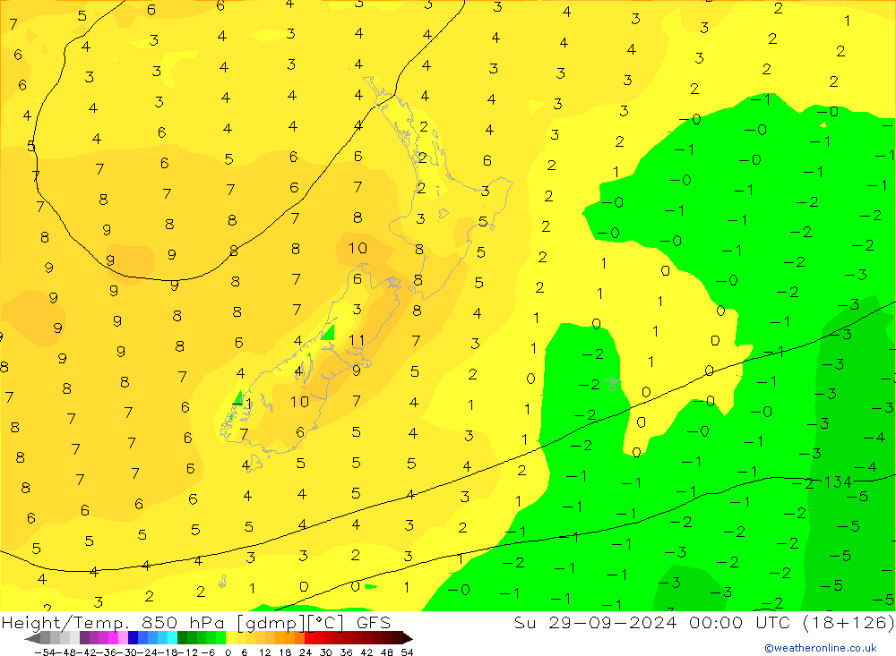 Z500/Rain (+SLP)/Z850 GFS So 29.09.2024 00 UTC