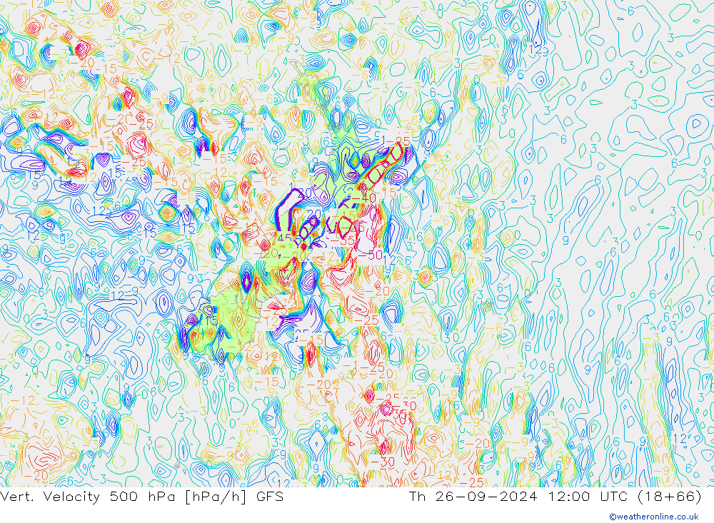 Vert. Velocity 500 hPa GFS Čt 26.09.2024 12 UTC