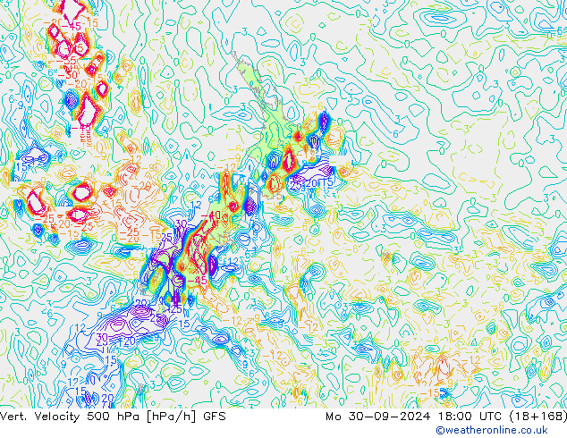 Vert. Velocity 500 hPa GFS Mo 30.09.2024 18 UTC