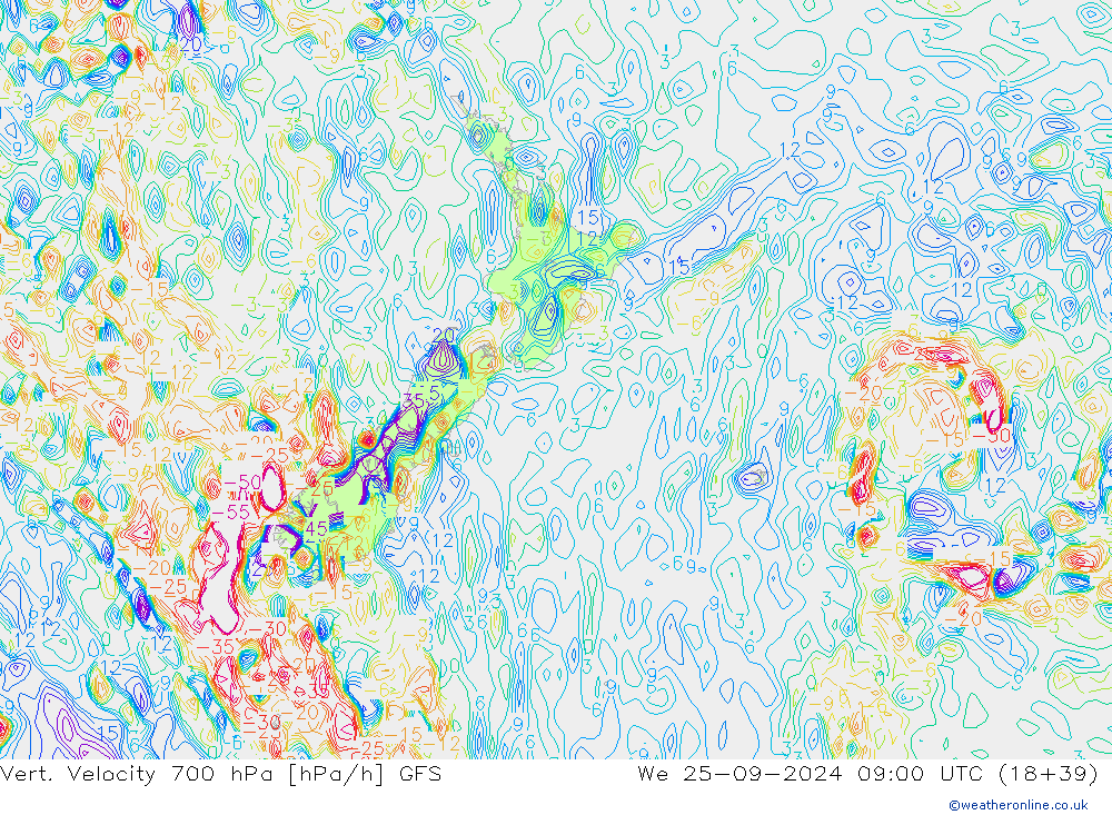 Vert. Velocity 700 hPa GFS  25.09.2024 09 UTC