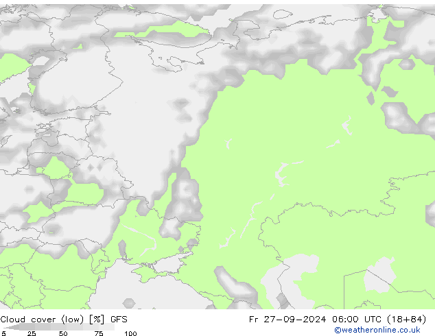 nízká oblaka GFS Pá 27.09.2024 06 UTC