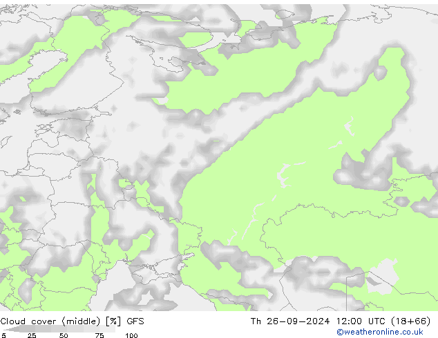 Cloud cover (middle) GFS September 2024