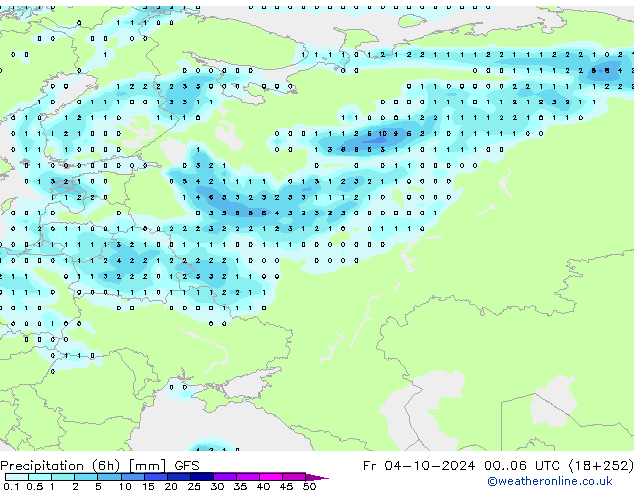 Z500/Rain (+SLP)/Z850 GFS  04.10.2024 06 UTC