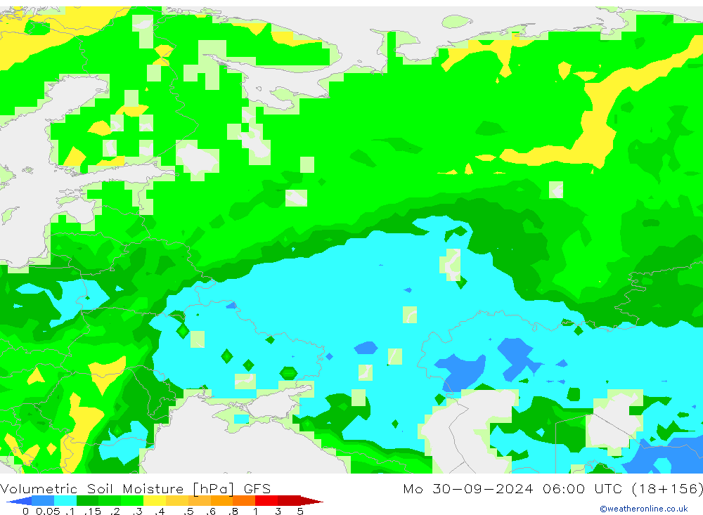 Volumetric Soil Moisture GFS  30.09.2024 06 UTC