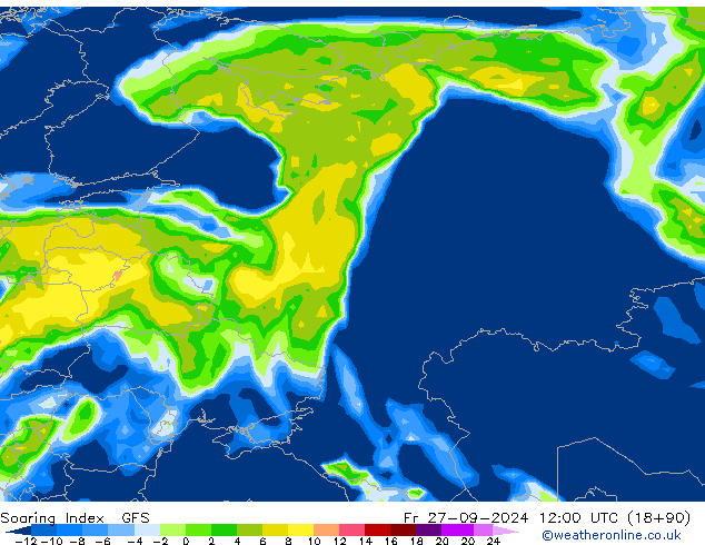 Soaring Index GFS  27.09.2024 12 UTC