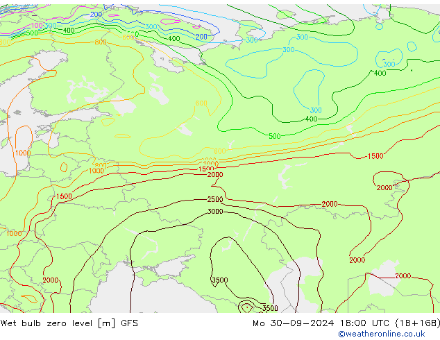 Wet bulb zero level GFS September 2024