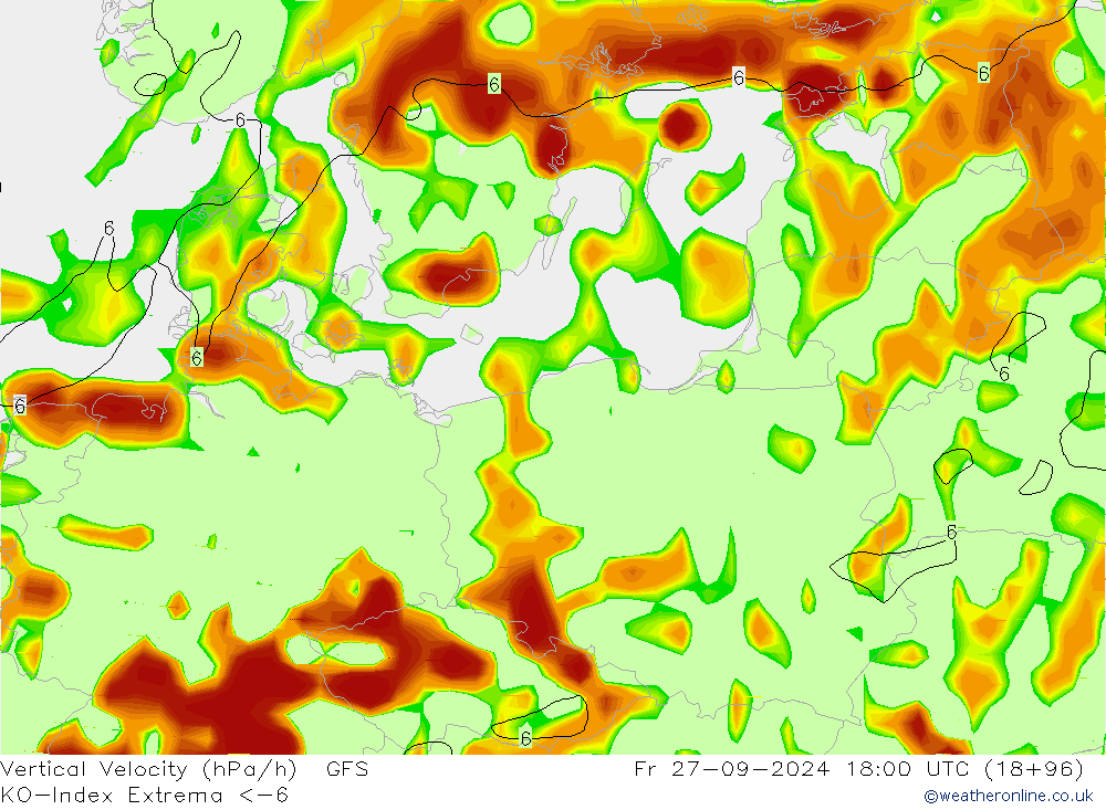 Convection-Index GFS Sex 27.09.2024 18 UTC